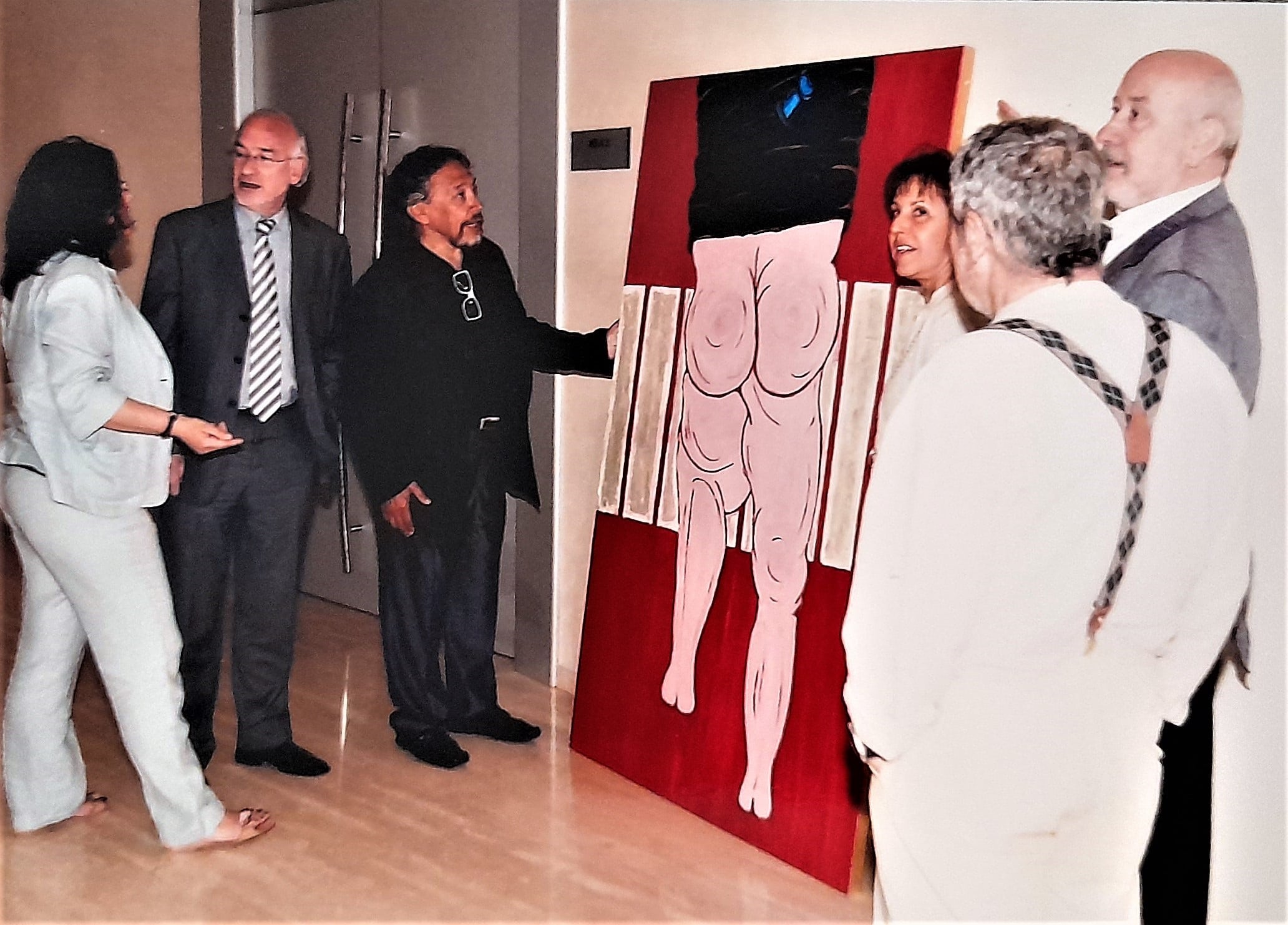 Arcadi Calzada, Lluís Llongueras, Pilar Forcada y Marcel Pascual Forns en la exposición premio HONDA - La Garriga (Barcelona, España) 2009